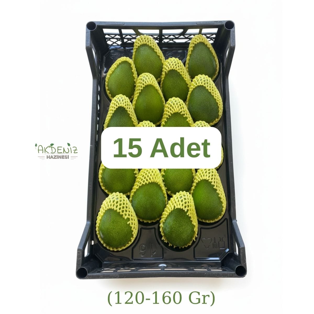 15 Adet Taze Yerli Avokado –15 Günlük Ekonomik Paket(120–160 gr)